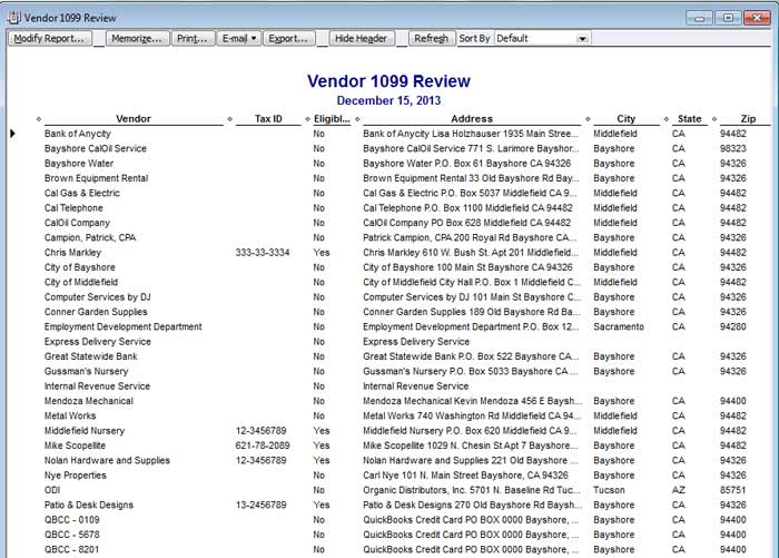 How to prepare 1099s in QuickBooks, Step 4.