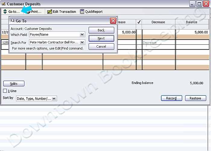 Record Customer Prepayments